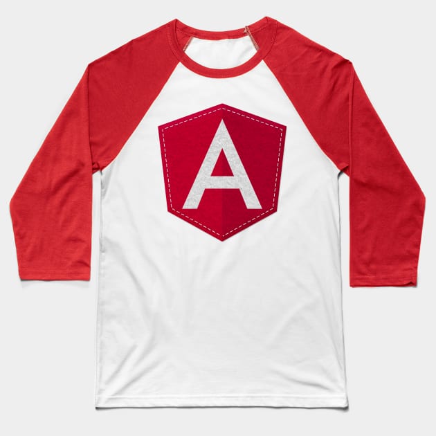 Angular Logo JS JavaScript Developer Baseball T-Shirt by vladocar